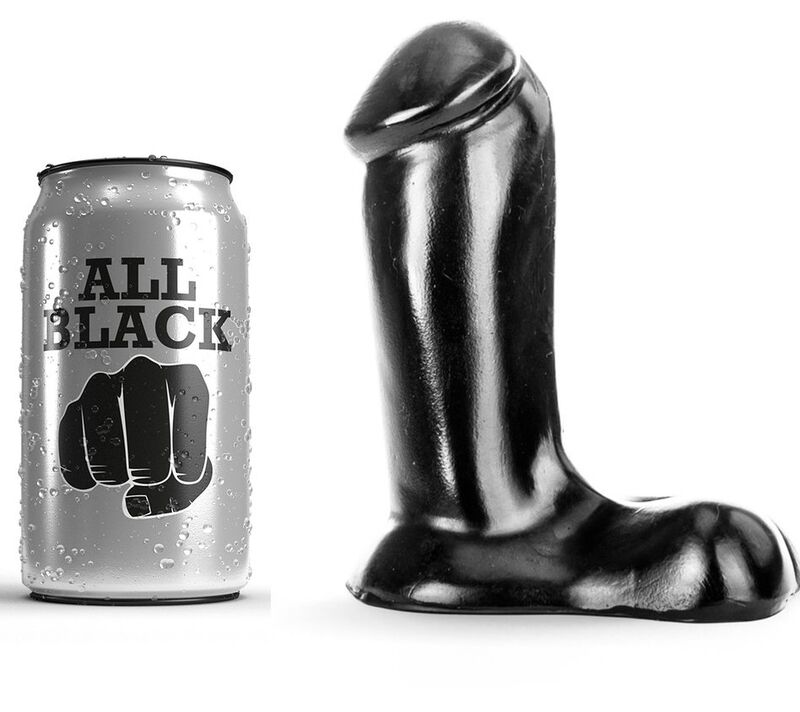 All Black-Dildo Realist 14 Cm-Silicone