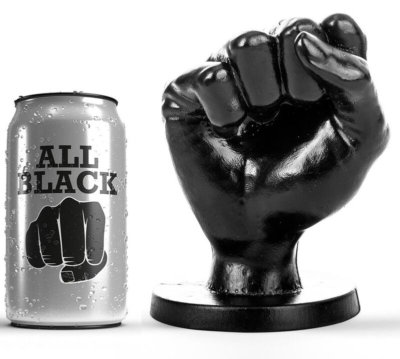 All Black-Plug anale a Forma di Pugno 14 cm-Waterproof