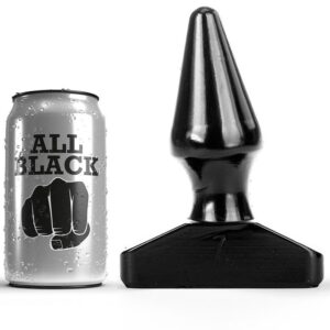 All Black-Plug Anal 16 cm-PVC, Waterproof · Accesorii BDSM