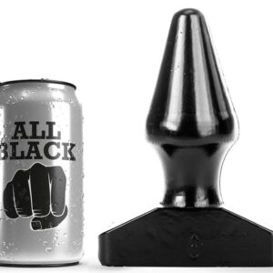 All Black-Plug Anal 15,5 cm-Silicon, Waterproof · Accesorii BDSM