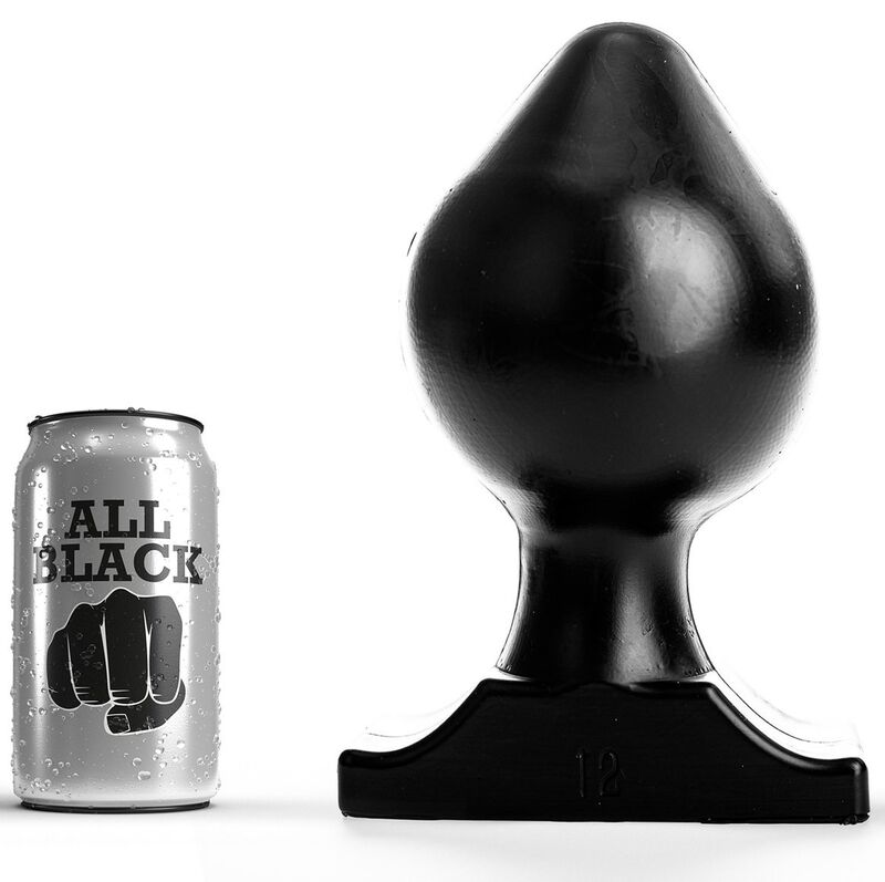 All Black-Plug 22,5 cm 12 Inch-Silicone