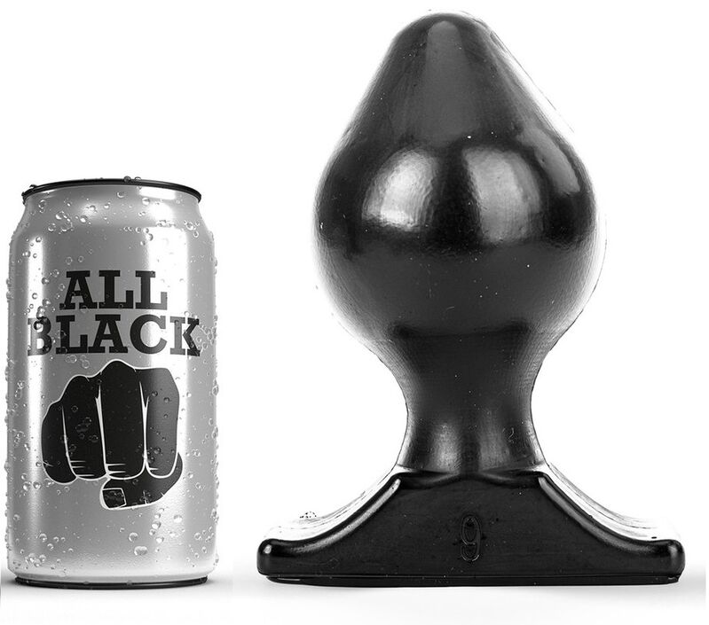 All Black-Plug 16,5 cm-Silicone · Accessori BDSM