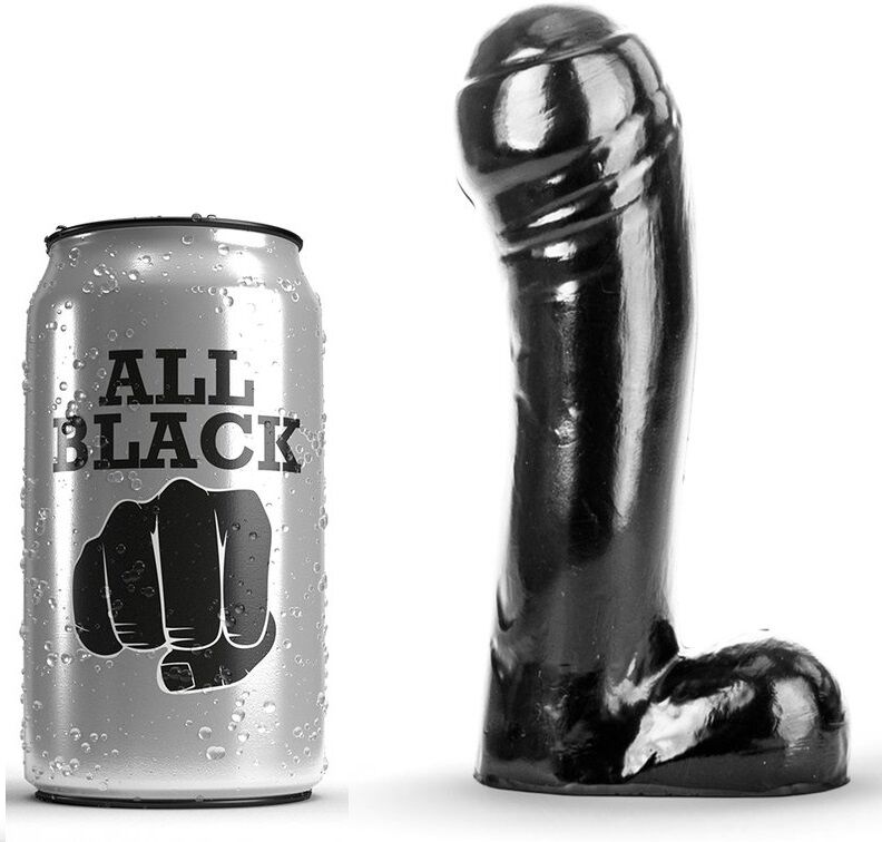 All Black-Dildo Nero 15 Cm-Silicone
