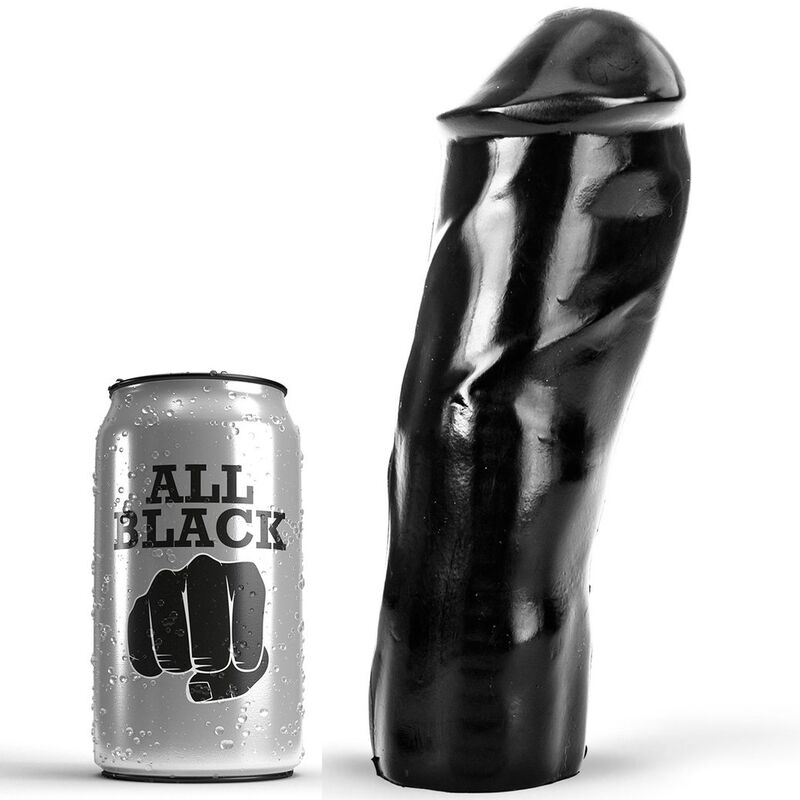 All Black-Dildo Realistico 20 cm-Waterproof