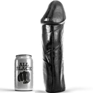 All Black-Dildo 28 cm senza testicoli-Silicone