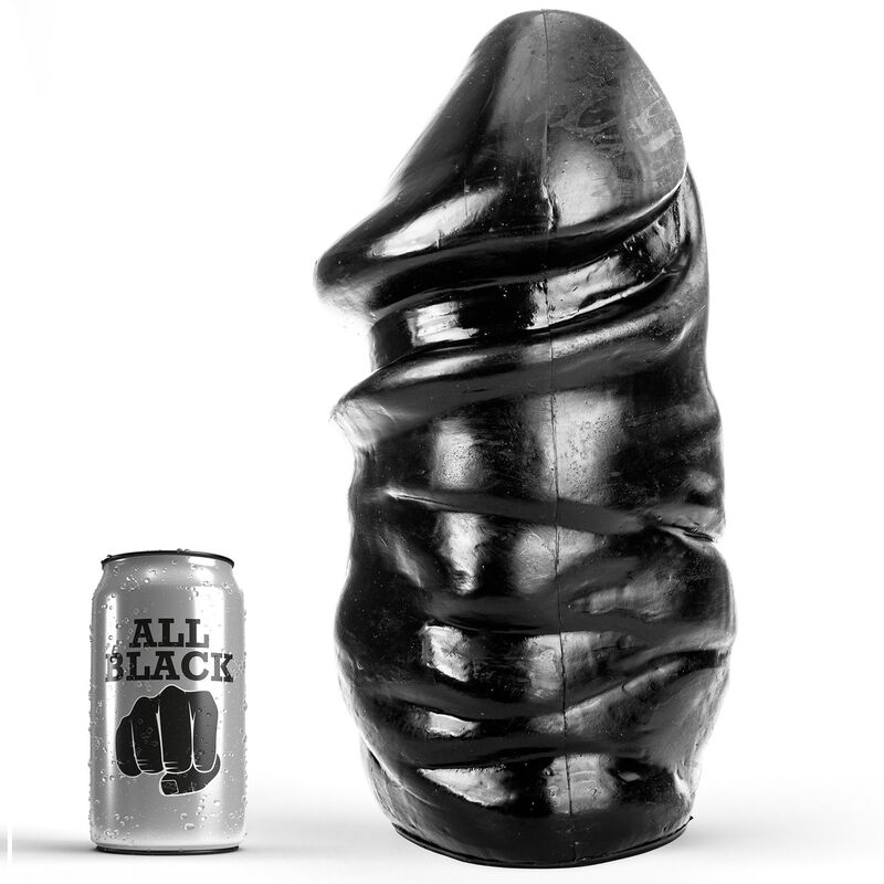 All Black-Dildo Anale 33 cm-Silicone