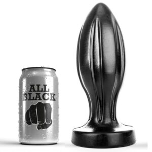 All Black-Plug anale 21 cm-Silicone, impermeabile