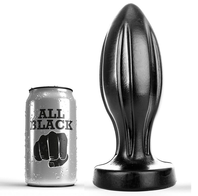 All Black-Plug anale 21 cm-Silicone, impermeabile