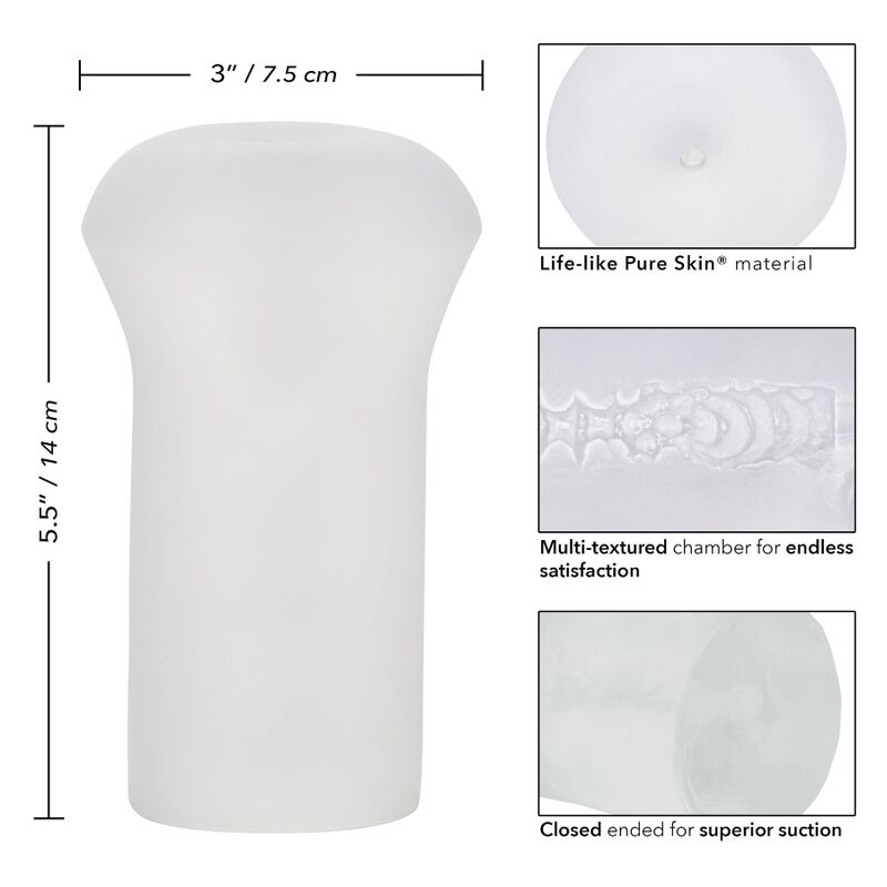Calexotics-Boundless Stroker Trasparente-TPE, impermeabile · Masturbatori (imaginea 4)