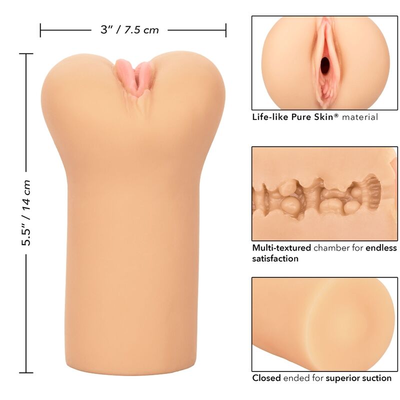 Calexotics-Boundless Stroker Vulvar Light Skin-TPE, Impermeabile · Masturbatori (immagine 7)