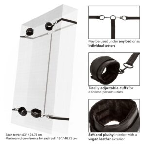 Calexotics-Sistema di legatura Boundless Red per il letto · Bondage & Manette (imaginea 4)
