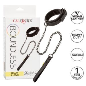 Calexotics-Collare con guinzaglio rimovibile Boundless · Accessori BDSM (immagine 2)