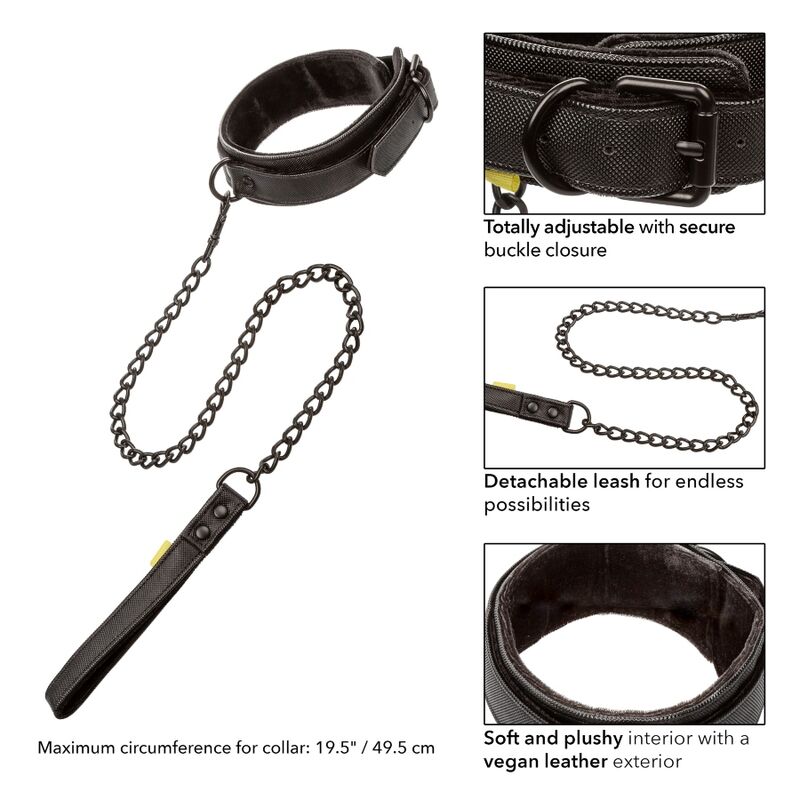 Calexotics-Collare con guinzaglio rimovibile Boundless · Accessori BDSM (immagine 3)