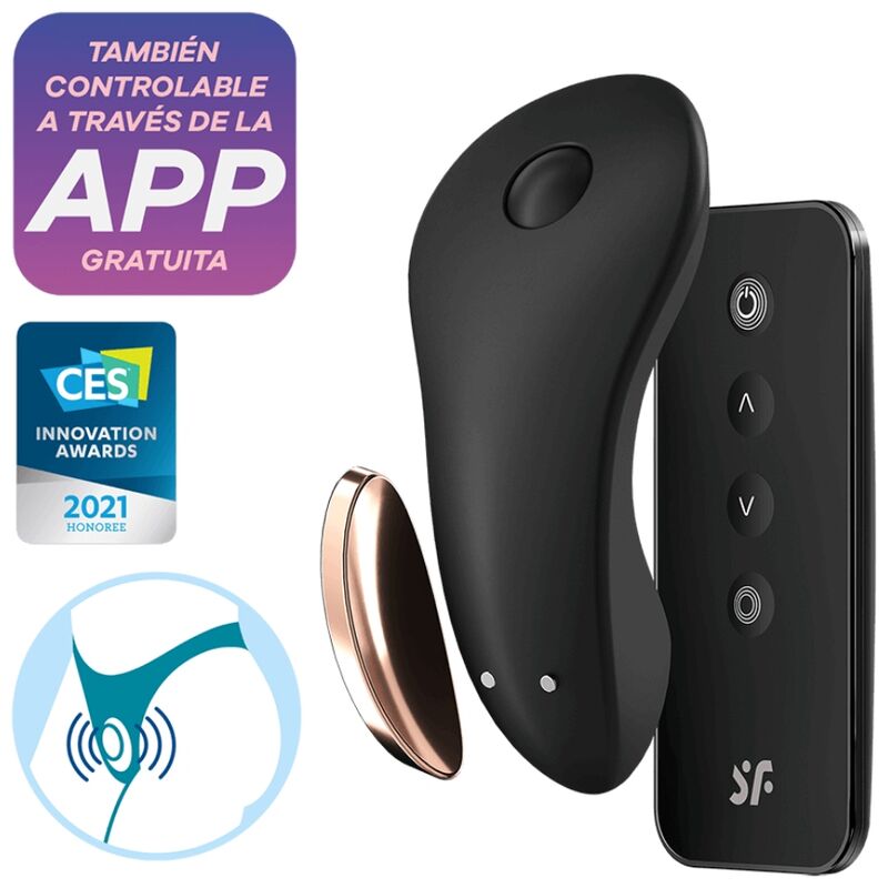 Satisfyer Connect-Piccolo vibratore segreto per Mutandine, Controllo · Giocattoli per coppie (imaginea 5)