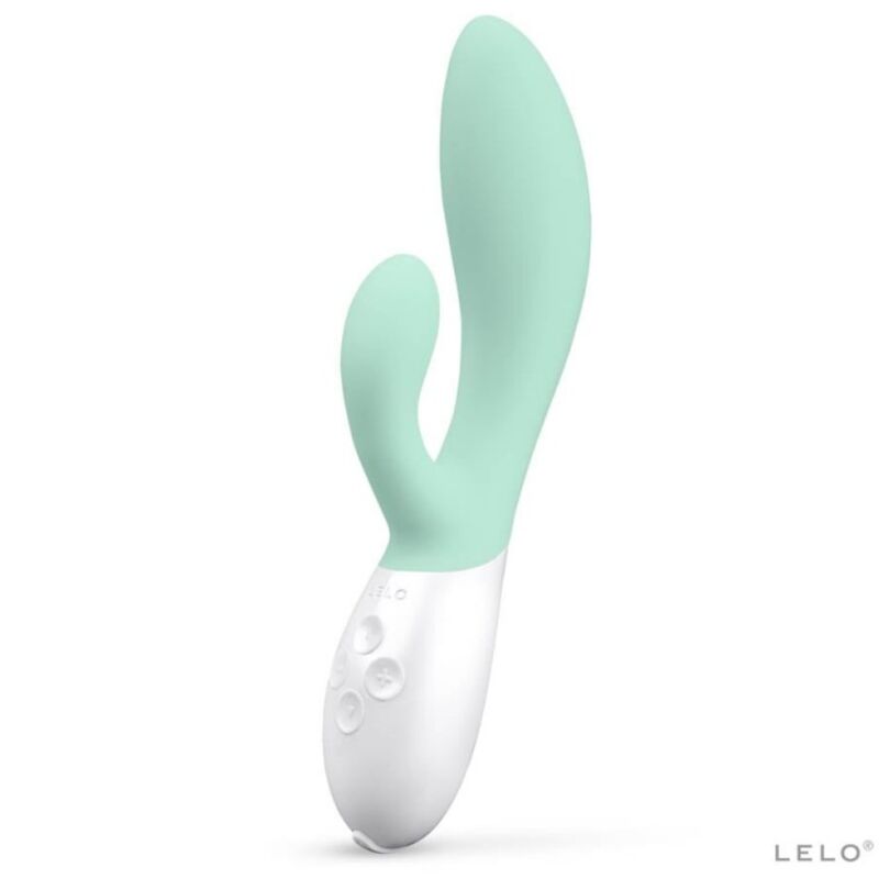 Lelo-Ina 3 Green Rabbit Vibrator Luxury Seaweed-Silicone, 10 velocità
