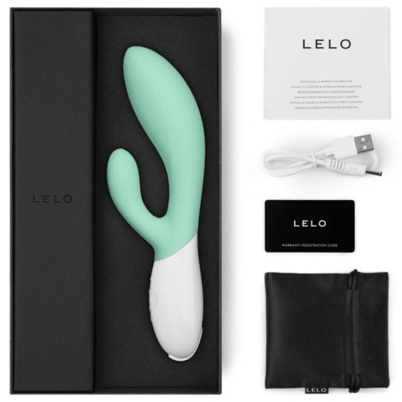 Lelo-Ina 3 Green Rabbit Vibrator Luxury Seaweed-Silicone, 10 velocità · Vibratori (imaginea 5)