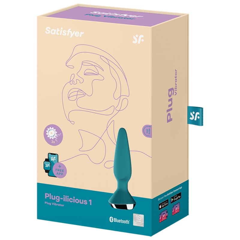 Satisfyer Connect-Plug-ilicious 1 Plug Vibratore Verde-Silicone · Accessori BDSM (immagine 4)