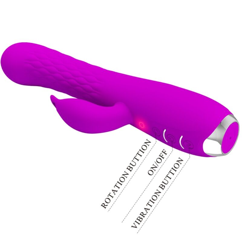 High Tech-Molly Vibratore Rotativo Ricaricabile-Silicio, 12 velocità — PRETTY LOVE · Vibratori (immagine 5)