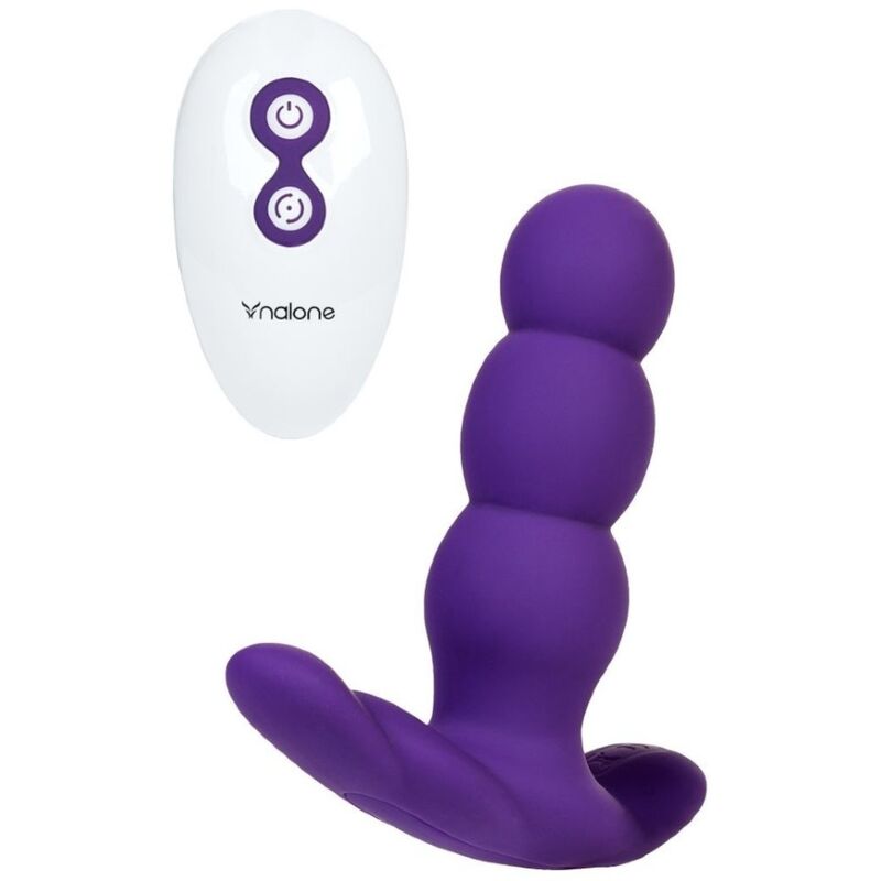 Nalone-Perla vibratore anale con telecomando Lilla-Silicone, 7 velocità