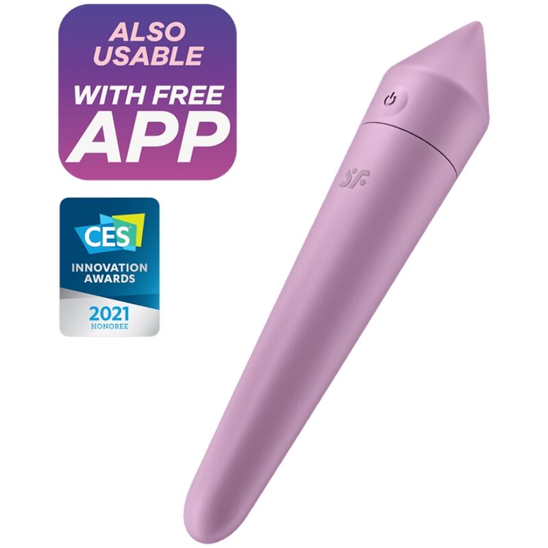 Satisfyer Connect-Ultra Power Bullet 8 Lilla-Silicone, 12 velocità