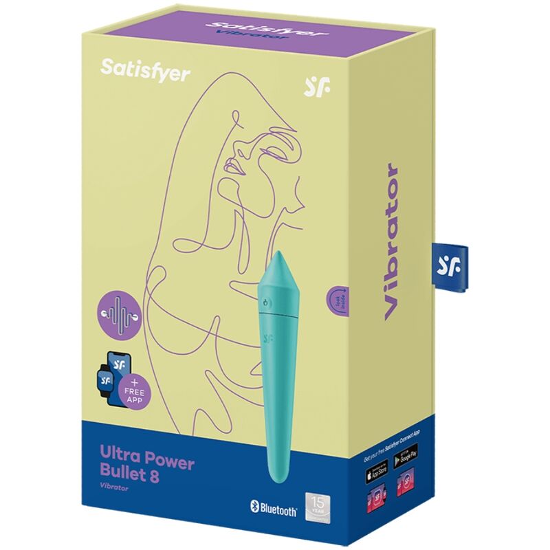 Satisfyer-Vibratore Bullet Ultra Power 8 Turchese 4 Satisfyer-Vibratore Bullet Ultra Power 8 Turchese · Giocattoli per coppie (imaginea 4)