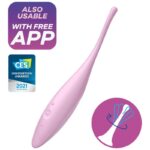 Satisfyer-Vibratore Twirling Joy con punta clitoridea Rosa · Vibratori