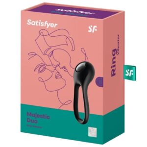 Satisfyer Ring-Majestic Duo Anello Vibratore Nero-Silicone, 12 velocità 8 Satisfyer Ring-Majestic Duo Anello Vibratore Nero-Silicone, 12 velocità · Anelli & Guaine per pene (imaginea 4)