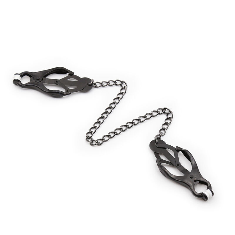 Ohmama Fetish-Morsetti per capezzoli giapponesi a catena Nero-Metal 2 Ohmama Fetish-Morsetti per capezzoli giapponesi a catena Nero-Metal · Accessori BDSM (imaginea 2)
