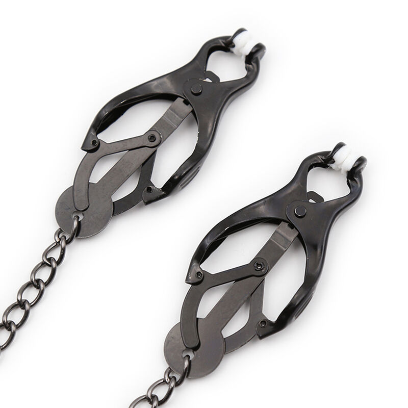 Ohmama Fetish-Morsetti per capezzoli giapponesi a catena Nero-Metal 3 Ohmama Fetish-Morsetti per capezzoli giapponesi a catena Nero-Metal · Accessori BDSM (imaginea 3)