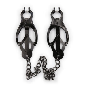 Ohmama Fetish-Morsetti per capezzoli giapponesi a catena Nero-Metal · Accessori BDSM (imaginea 4)