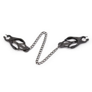 Ohmama Fetish-Morsetti per capezzoli giapponesi a catena Nero-Metal · Accessori BDSM (imaginea 5)