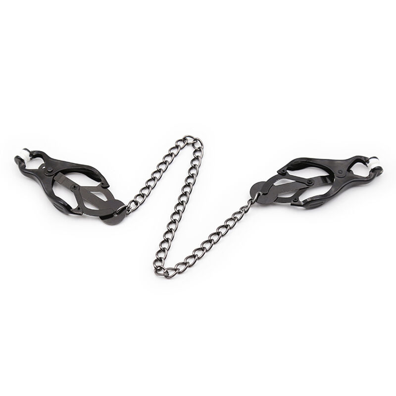 Ohmama Fetish-Morsetti per capezzoli giapponesi a catena Nero-Metal · Accessori BDSM (imaginea 5)