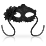 Ohmama-Maschera Veneziana con Fiore Laterale Nera · Accessori lingerie