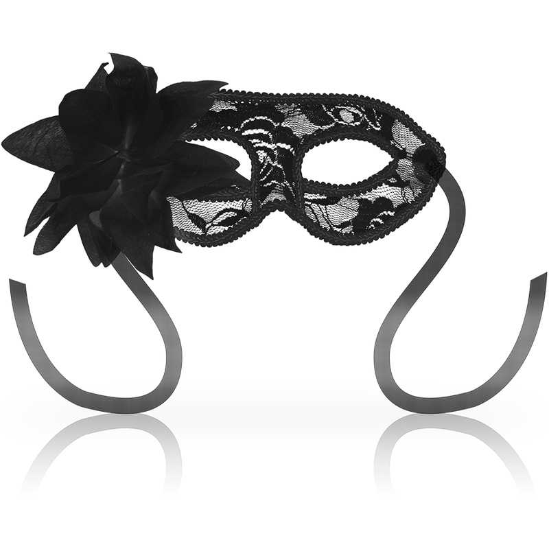 Ohmama Masks-Maschera Nera di Pizzo con Fiore 1 Ohmama Masks-Maschera Nera di Pizzo con Fiore · Accessori BDSM