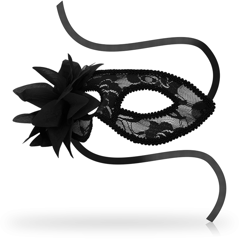 Ohmama Masks-Maschera Nera di Pizzo con Fiore 2 Ohmama Masks-Maschera Nera di Pizzo con Fiore · Accessori BDSM (imaginea 2)