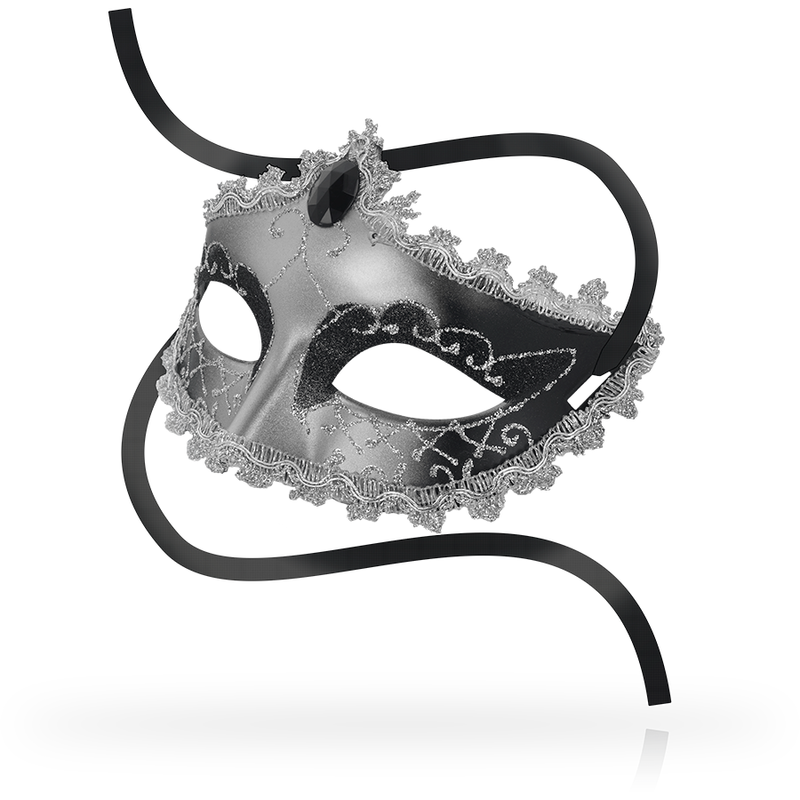 Ohmama Masks-Maschera veneziana Black Diamond Grigio 2 Ohmama Masks-Maschera veneziana Black Diamond Grigio · Accessori lingerie (imaginea 2)