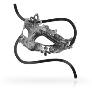 Ohmama Masks-Maschera Stile Veneziano Argento · Accessori lingerie (imaginea 2)