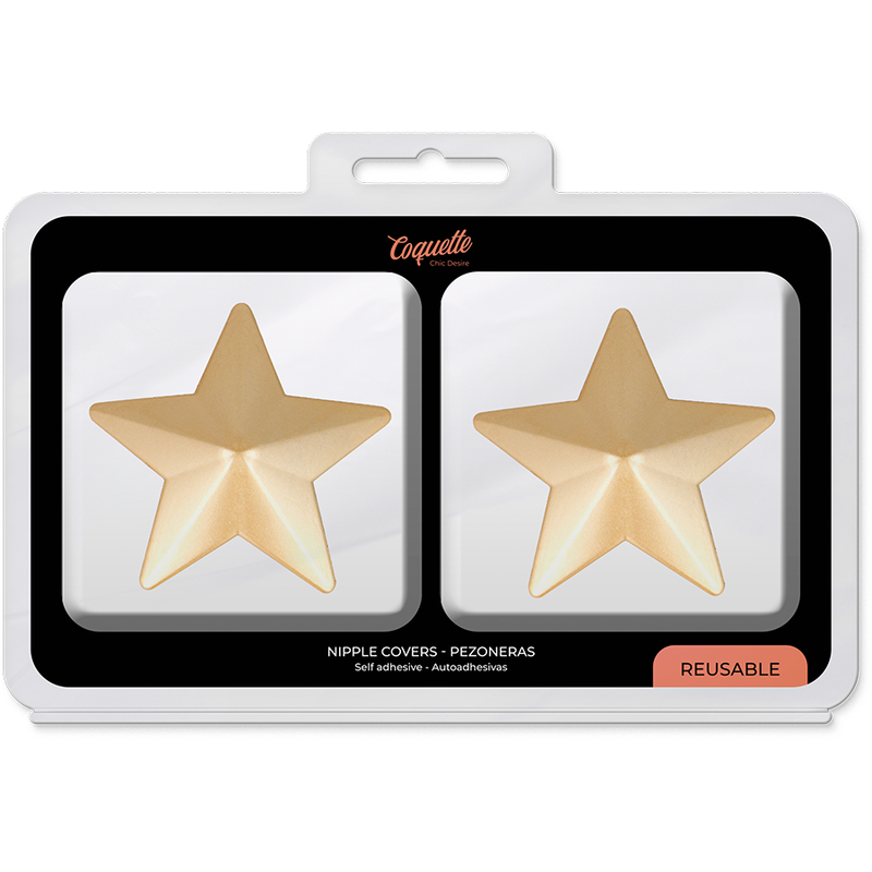 Coquette Accessories-Protezioni per i capezzoli Stella d'Oro-Metallo 2 Coquette Accessories-Protezioni per i capezzoli Stella d'Oro-Metallo — COQUETTE CHIC DESIRE · Accessori lingerie (imaginea 2)