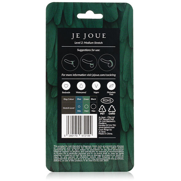 Je Joue-Anello in Silicone Verde - Livello di serraggio medio · Anelli & Guaine per pene (imaginea 6)