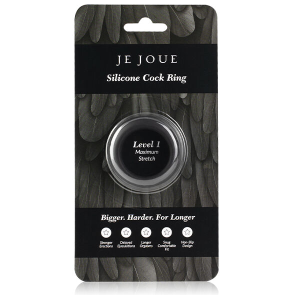 Je Joue-Anello Stretch Massimo per Pene in Silicone - Nero · Anelli & Guaine per pene (imaginea 6)