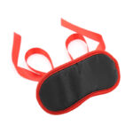 Ohmama Masks-Maschera Fetish Nera con Margini Rossi · Accessori lingerie