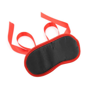Ohmama Masks-Maschera Fetish Nera con Margini Rossi