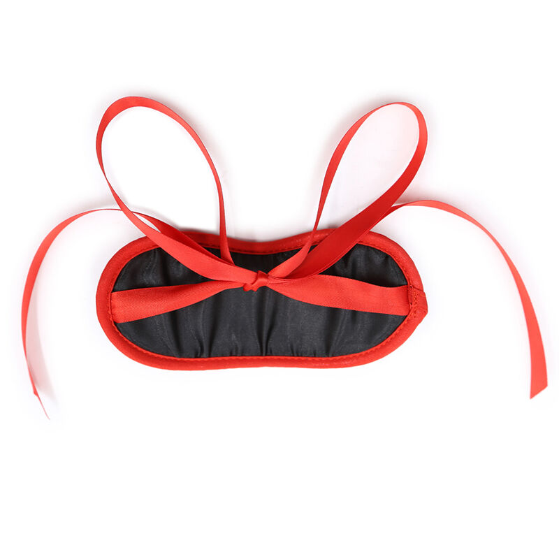 Ohmama Masks-Maschera Fetish Nera con Margini Rossi · Accessori lingerie (immagine 3)