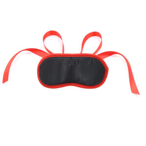 Ohmama Masks-Maschera Fetish Nera con Margini Rossi · Accessori lingerie (immagine 4)