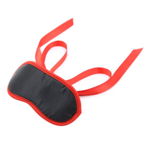 Ohmama Masks-Maschera Fetish Nera con Margini Rossi · Accessori lingerie (immagine 6)
