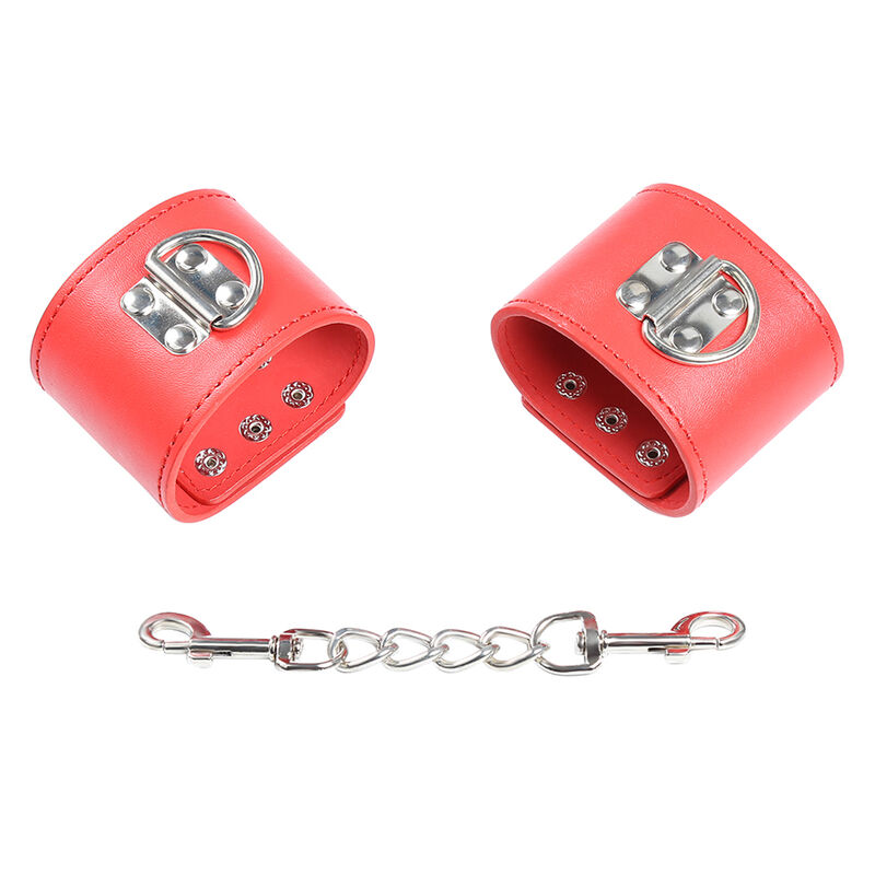 Ohmama Fetish-Manette Rosse con Chiusura Snap-Metal 6 Ohmama Fetish-Manette Rosse con Chiusura Snap-Metal · Bondage & Manette (imaginea 6)