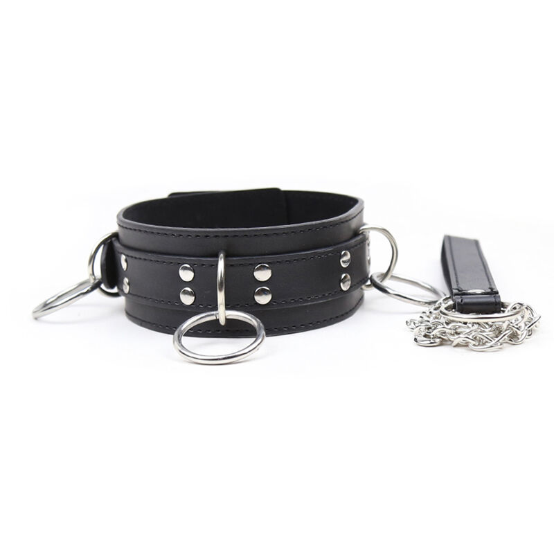 Ohmama Fetish-Collana di obbedienza con 3 anelli di pelle ecologica 6 Ohmama Fetish-Collana di obbedienza con 3 anelli di pelle ecologica · Accessori BDSM (immagine 6)