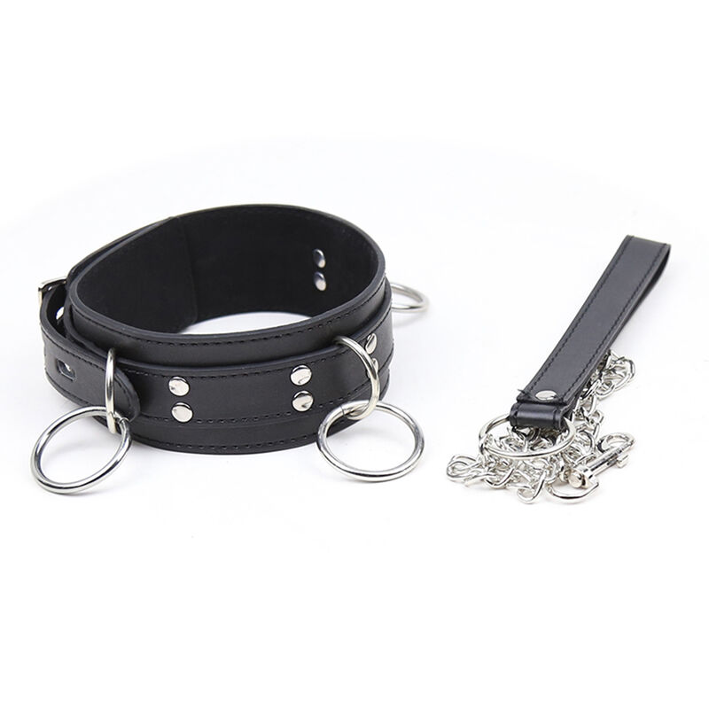Ohmama Fetish-Collana di obbedienza con 3 anelli di pelle ecologica 5 Ohmama Fetish-Collana di obbedienza con 3 anelli di pelle ecologica · Accessori BDSM (immagine 5)
