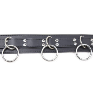 Ohmama Fetish-Collana di obbedienza con 3 anelli di pelle ecologica 12 Ohmama Fetish-Collana di obbedienza con 3 anelli di pelle ecologica · Accessori BDSM (immagine 4)