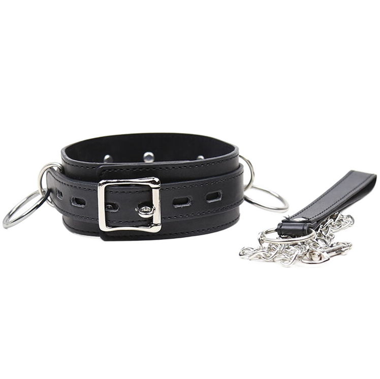 Ohmama Fetish-Collana di obbedienza con 3 anelli di pelle ecologica 1 Ohmama Fetish-Collana di obbedienza con 3 anelli di pelle ecologica · Accessori BDSM